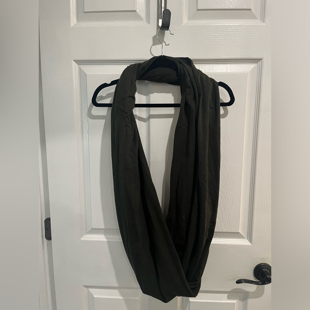 Original unisex American deep olive green infinity circle scarf